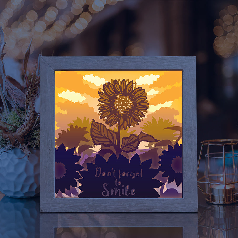 Sunflower 1 – 3D Lightbox SVG File for Cricut & Silhouette