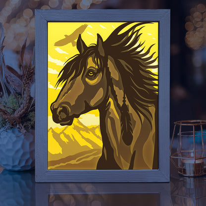 Horse Portrait – 3D Lightbox SVG File for Cricut & Silhouette