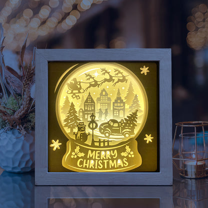 Christmas Snowball 1 – 3D Lightbox SVG File for Cricut & Silhouette