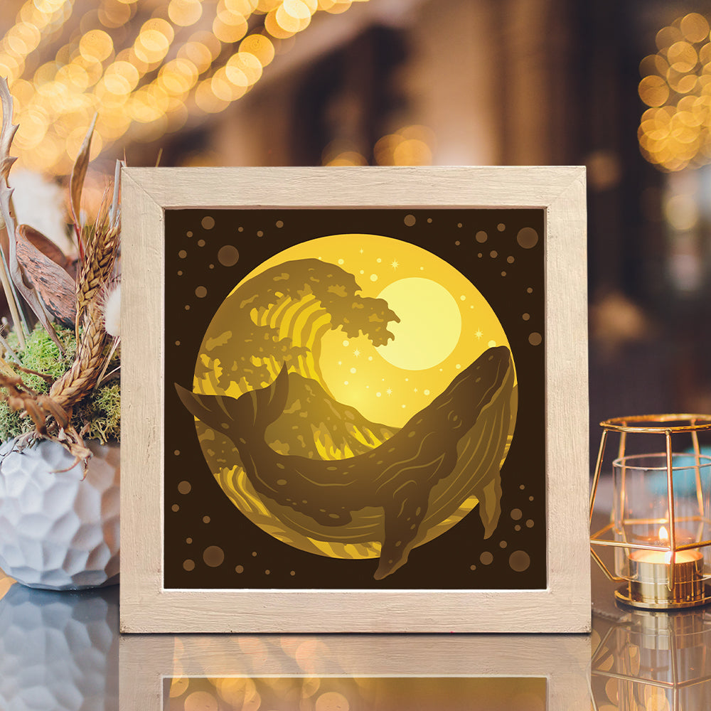 Whale 4 – 3D Lightbox SVG File for Cricut & Silhouette