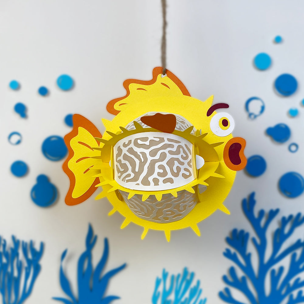 Puffer Fish – 3D Lantern SVG File for Cricut & Silhouette