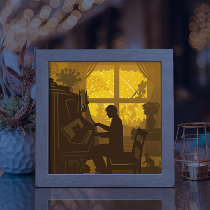 Piano 2 – 3D Lightbox SVG File for Cricut & Silhouette