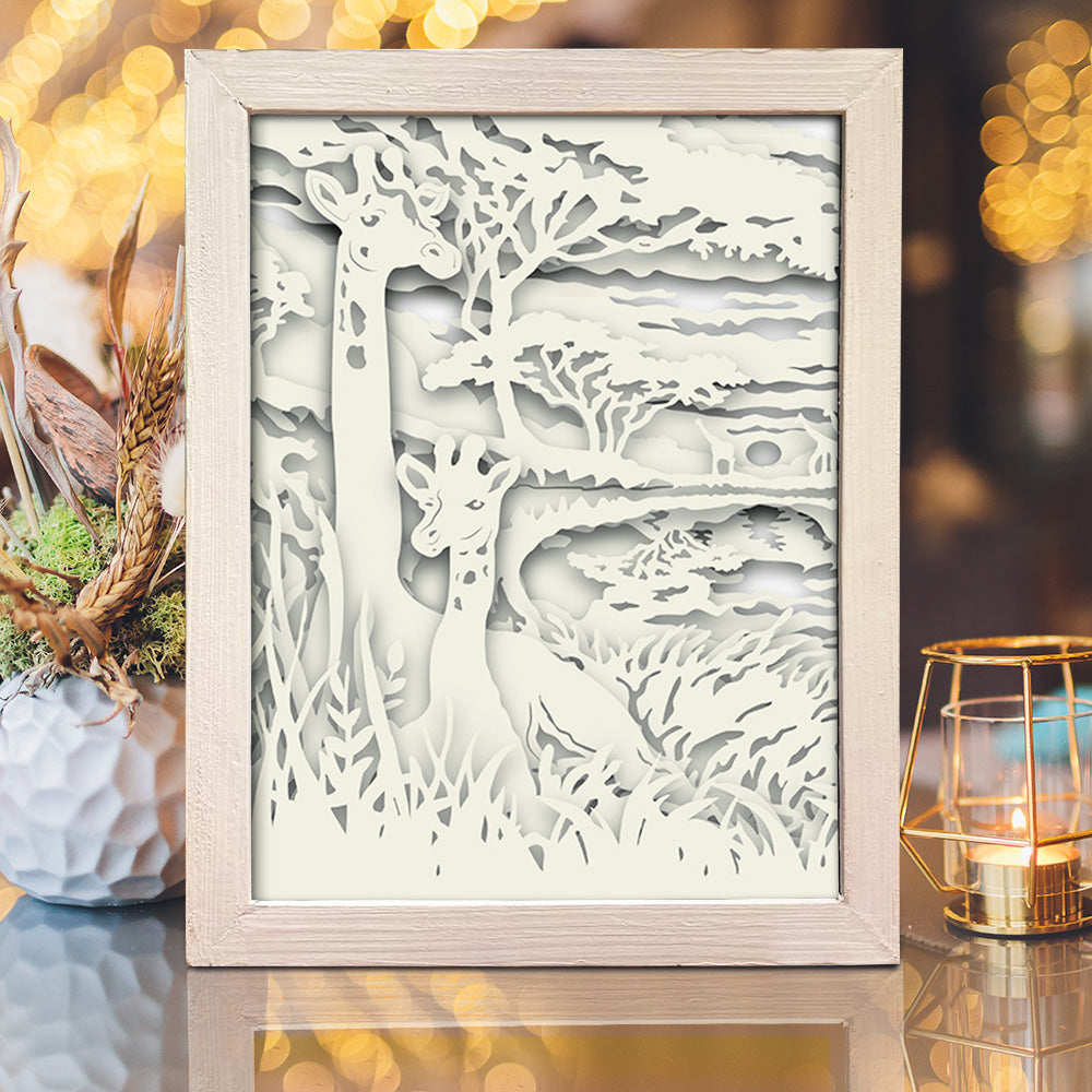 Giraffe – 3D Lightbox SVG File for Cricut & Silhouette