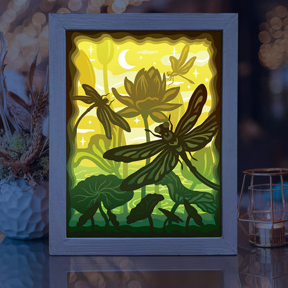 Dragonfly – 3D Lightbox SVG File for Cricut & Silhouette