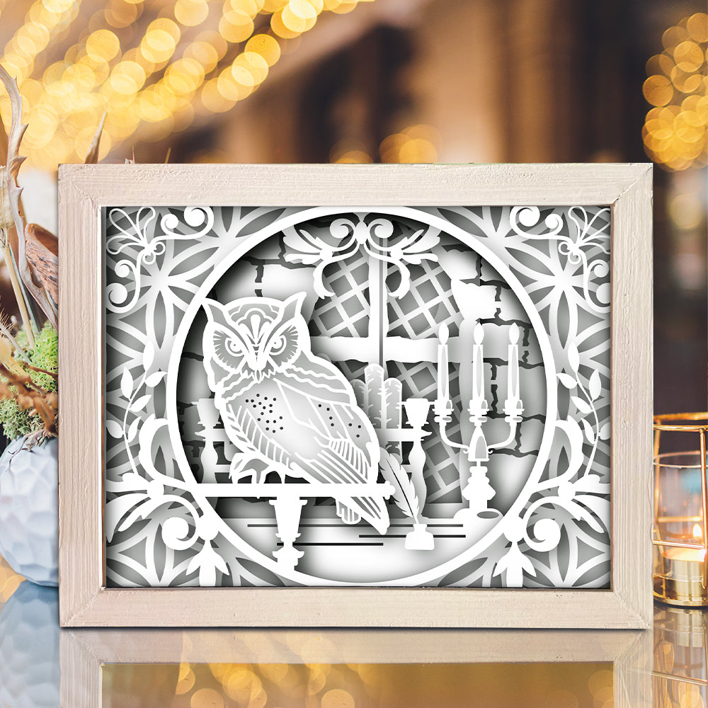 Owl 1 – 3D Lightbox SVG File for Cricut & Silhouette