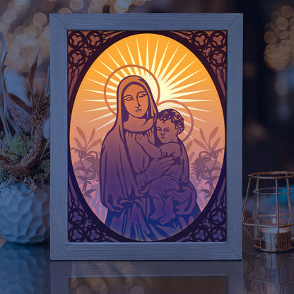 Virgin Mary 1 – 3D Lightbox SVG File for Cricut & Silhouette