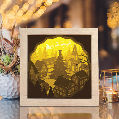 Christmas Village 2 – 3D Lightbox SVG File for Cricut & Silhouette