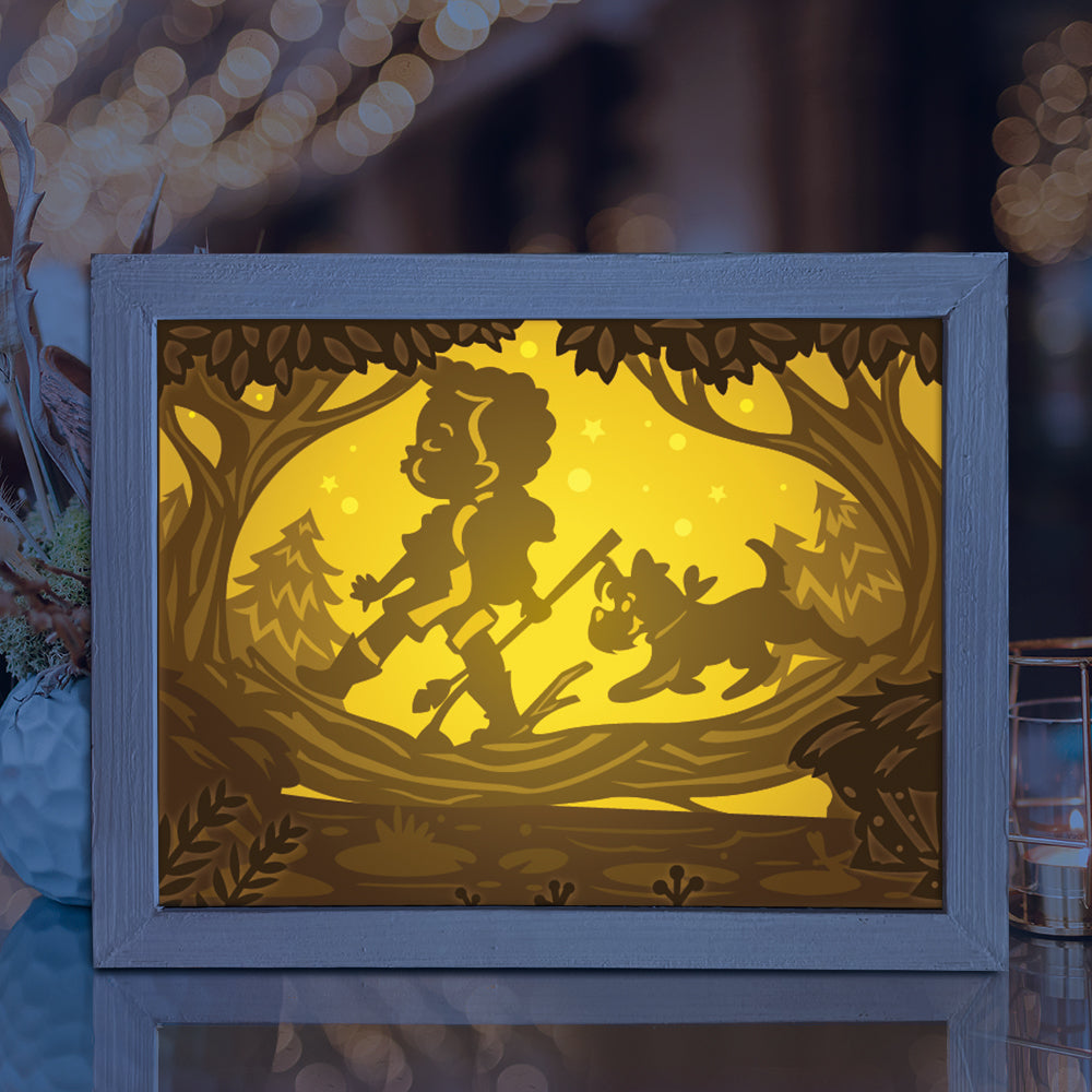 Childhood – 3D Lightbox SVG File for Cricut & Silhouette