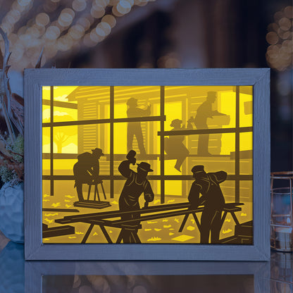 Carpenter 2 – 3D Lightbox SVG File for Cricut & Silhouette