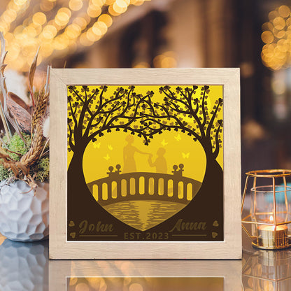 Customizable Love Trees – 3D Lightbox SVG File for Cricut & Silhouette