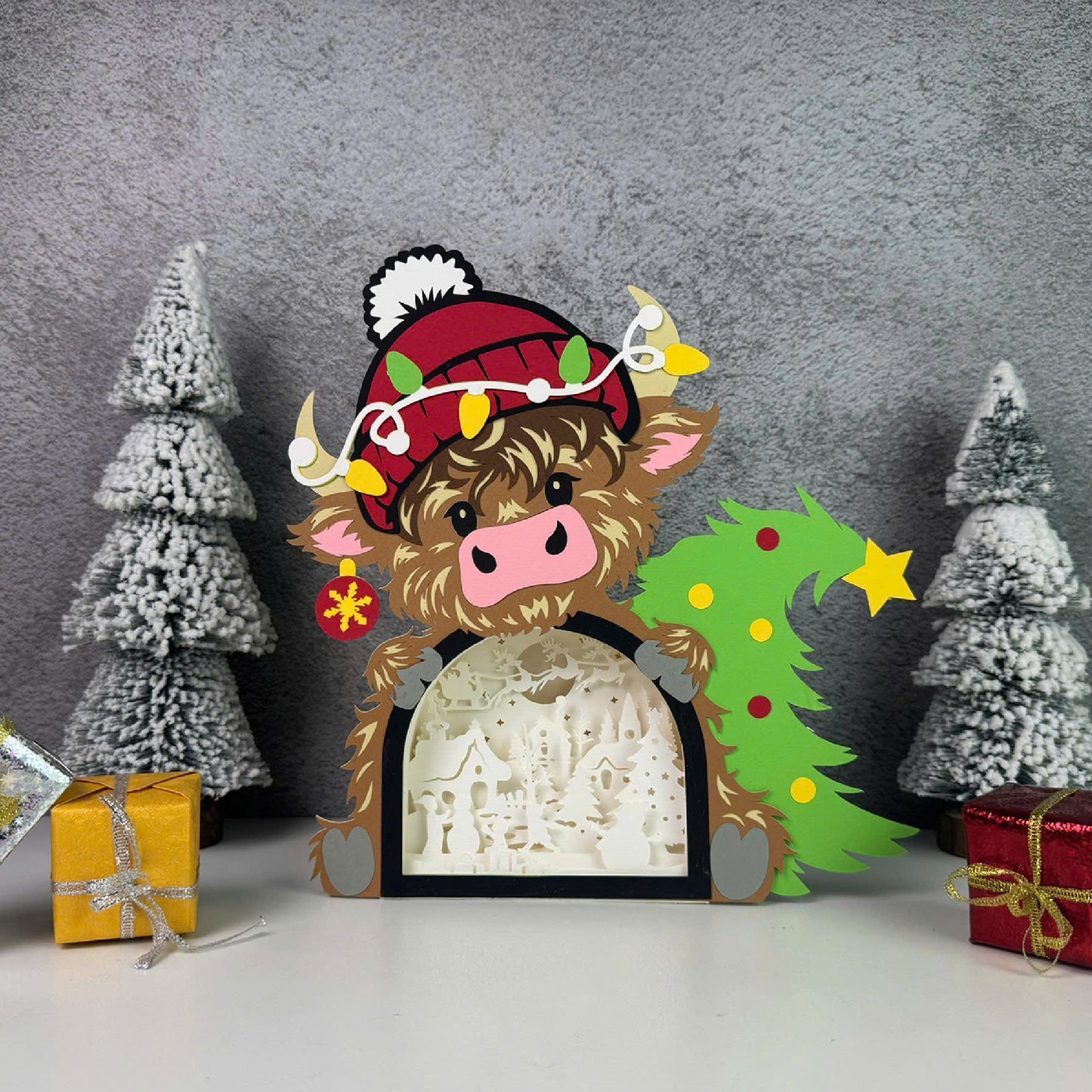 Highland Cow – 3D Box SVG File for Cricut & Silhouette
