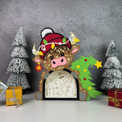 Highland Cow – 3D Box SVG File for Cricut & Silhouette