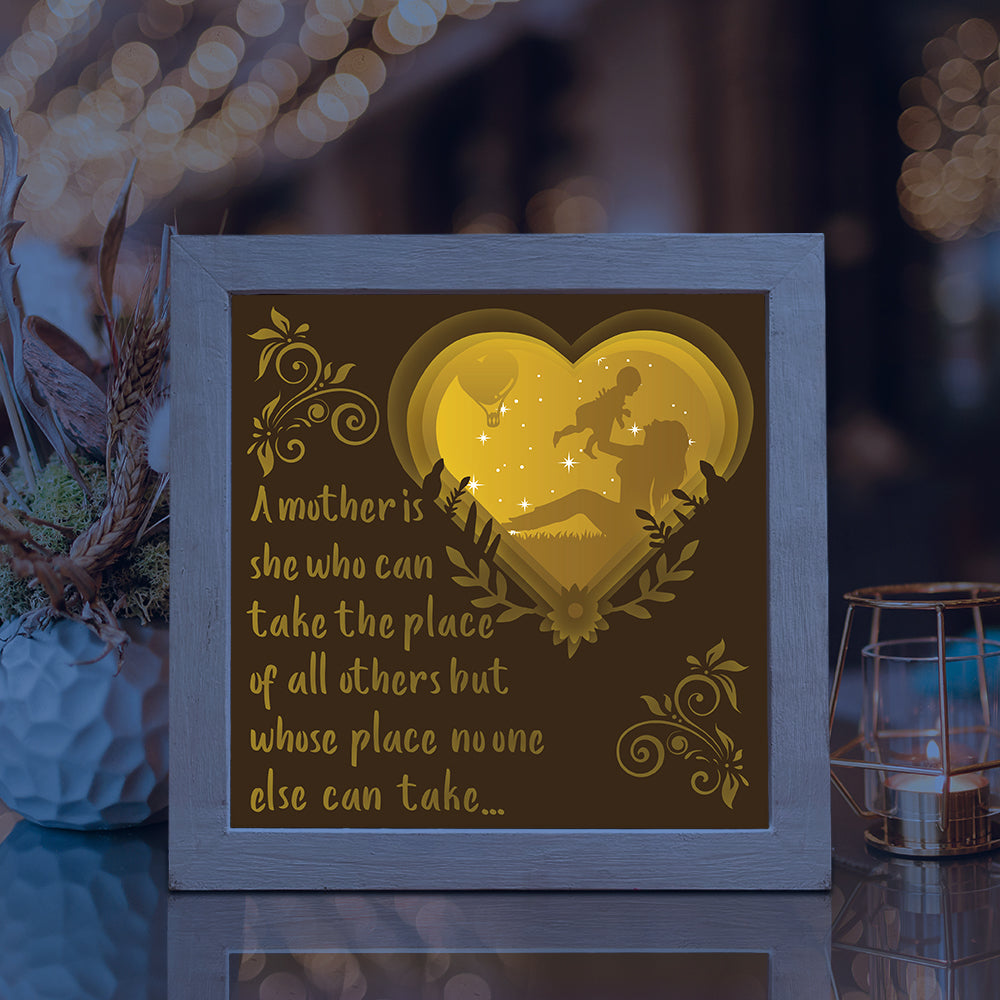 Happy Mother's Day 1 Square - 3D Mother Lightbox File - Cricut File - VEKTOR KRAFT
