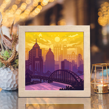 Pittsburgh – 3D Lightbox SVG File for Cricut & Silhouette