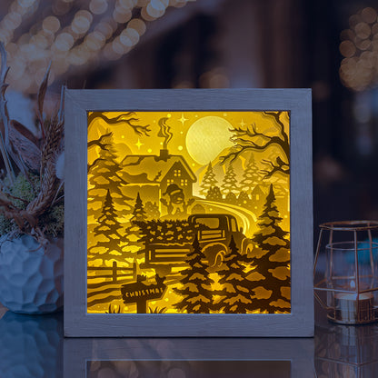 Merry Christmas 22 – 3D Lightbox SVG File for Cricut & Silhouette