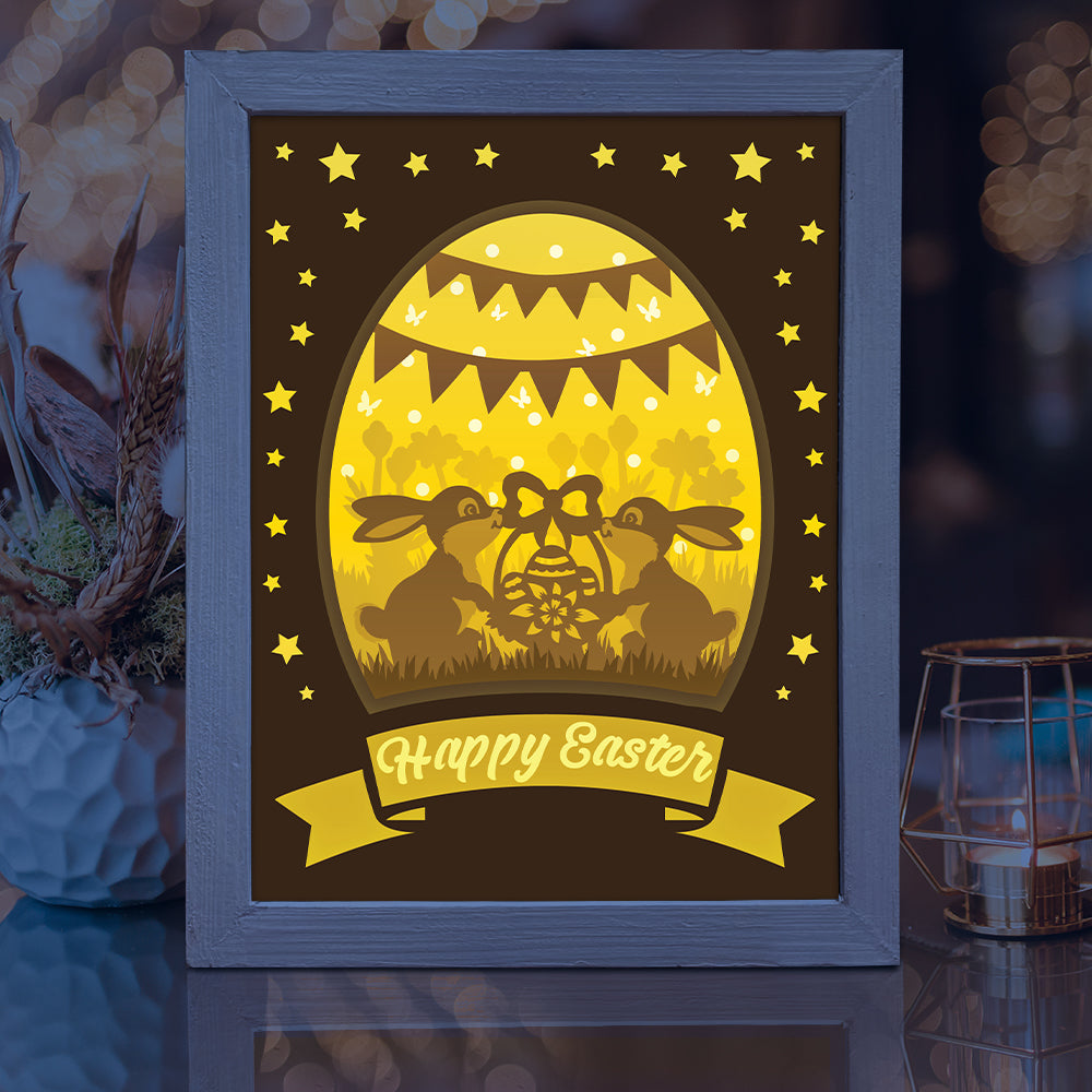 Easter 4 – 3D Lightbox SVG File for Cricut & Silhouette