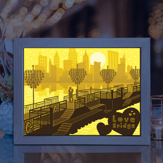 Love Bridge - 3D Special Occasions Papercut Lightbox File - Cricut File - VEKTOR KRAFT