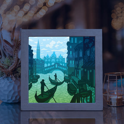 Venice Square – 3D Lightbox SVG File for Cricut & Silhouette