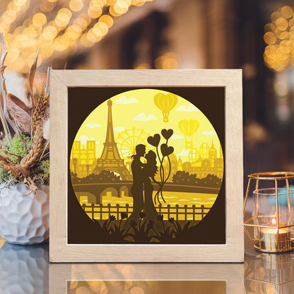 Love In Paris 5 – 3D Lightbox SVG File for Cricut & Silhouette