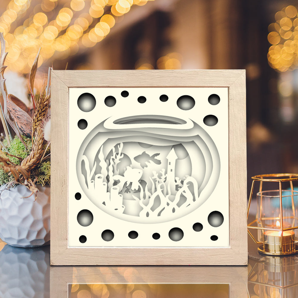 Aquarium – 3D Lightbox SVG File for Cricut & Silhouette