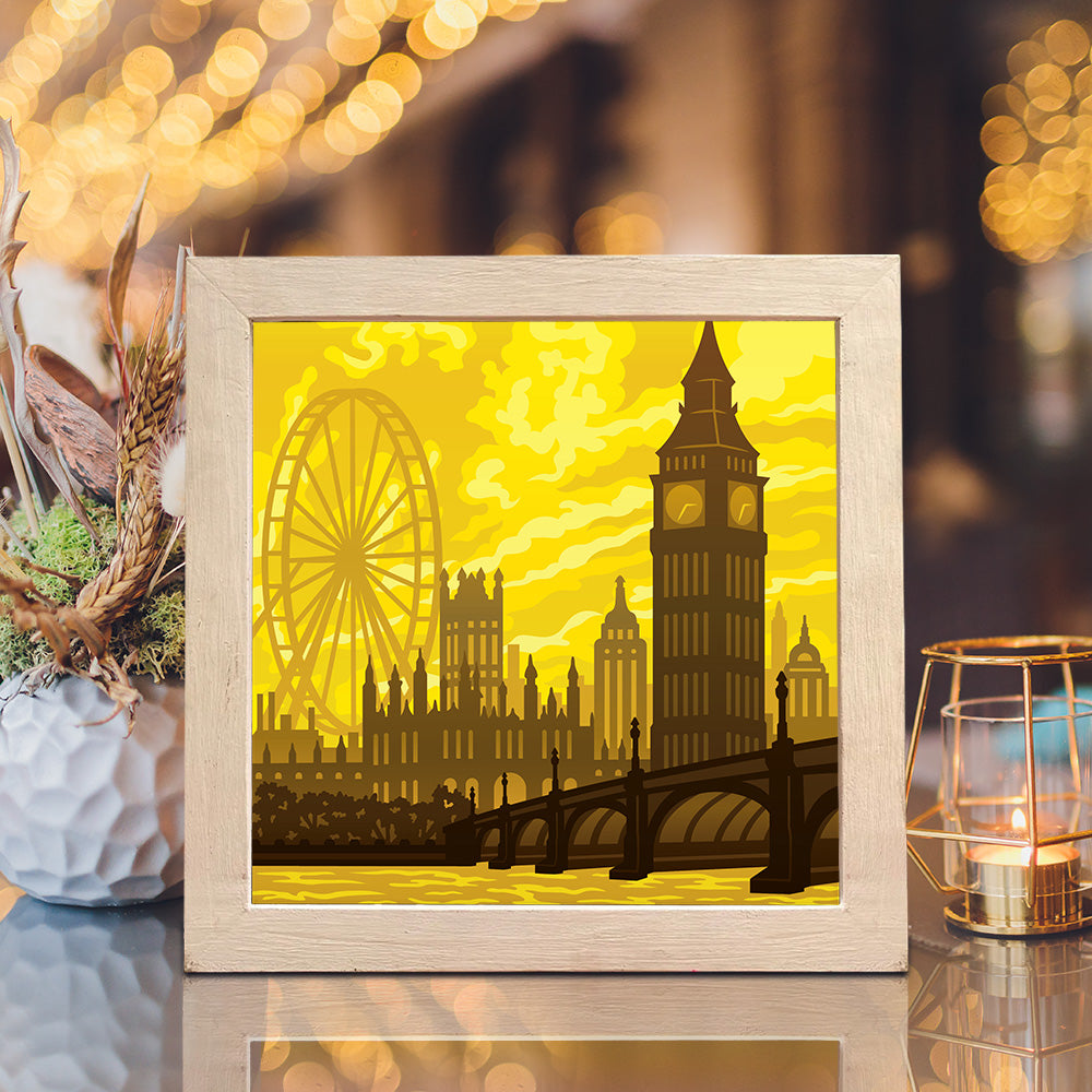 London 2 – 3D Lightbox SVG File for Cricut & Silhouette