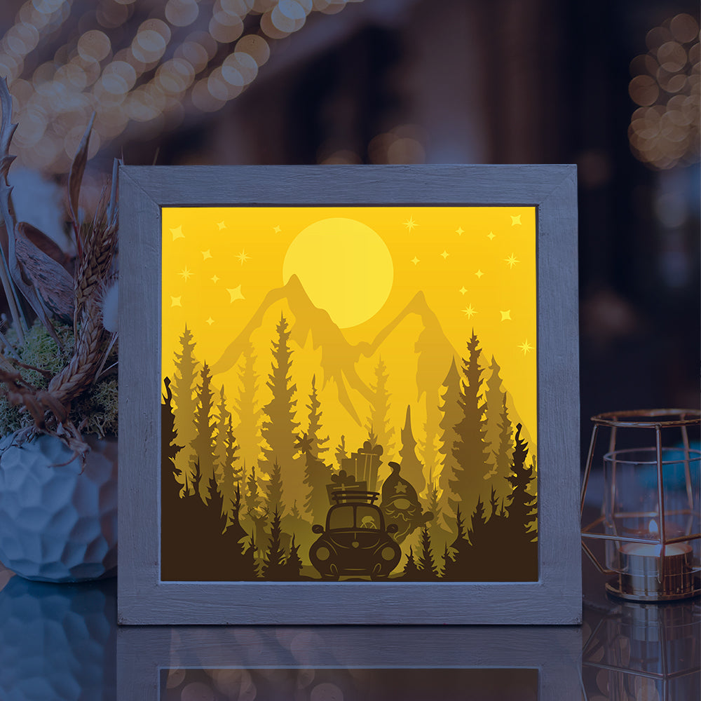 Christmas Gnome 2 – 3D Lightbox SVG File for Cricut & Silhouette