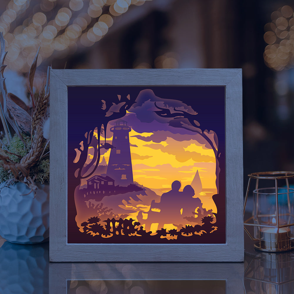 Simplified Lighthouse – 3D Lightbox SVG File for Cricut & Silhouette