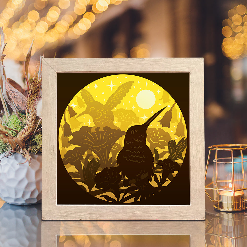 Hummingbird 3 – 3D Lightbox SVG File for Cricut & Silhouette