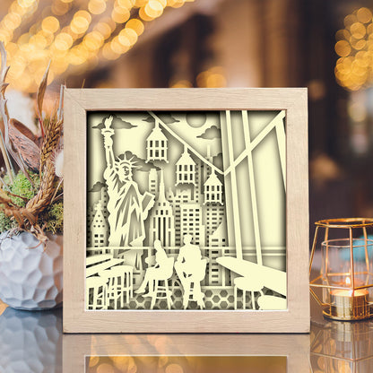 New York 1 – 3D Lightbox SVG File for Cricut & Silhouette