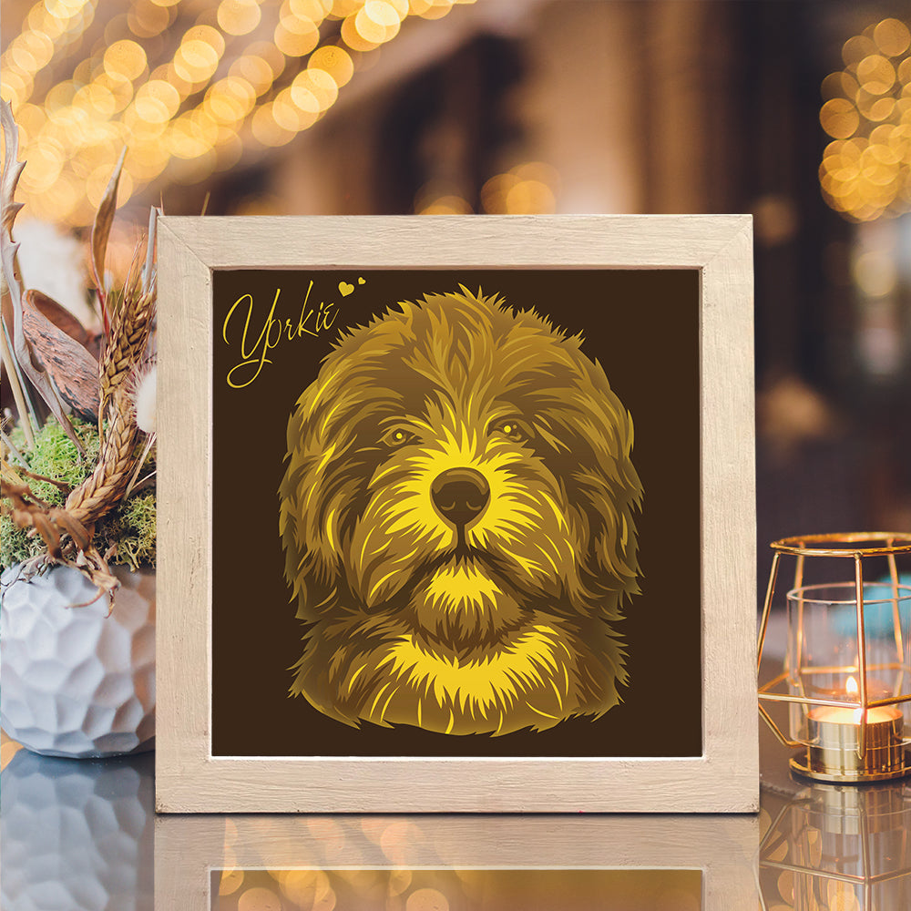 Yorkie – 3D Lightbox SVG File for Cricut & Silhouette