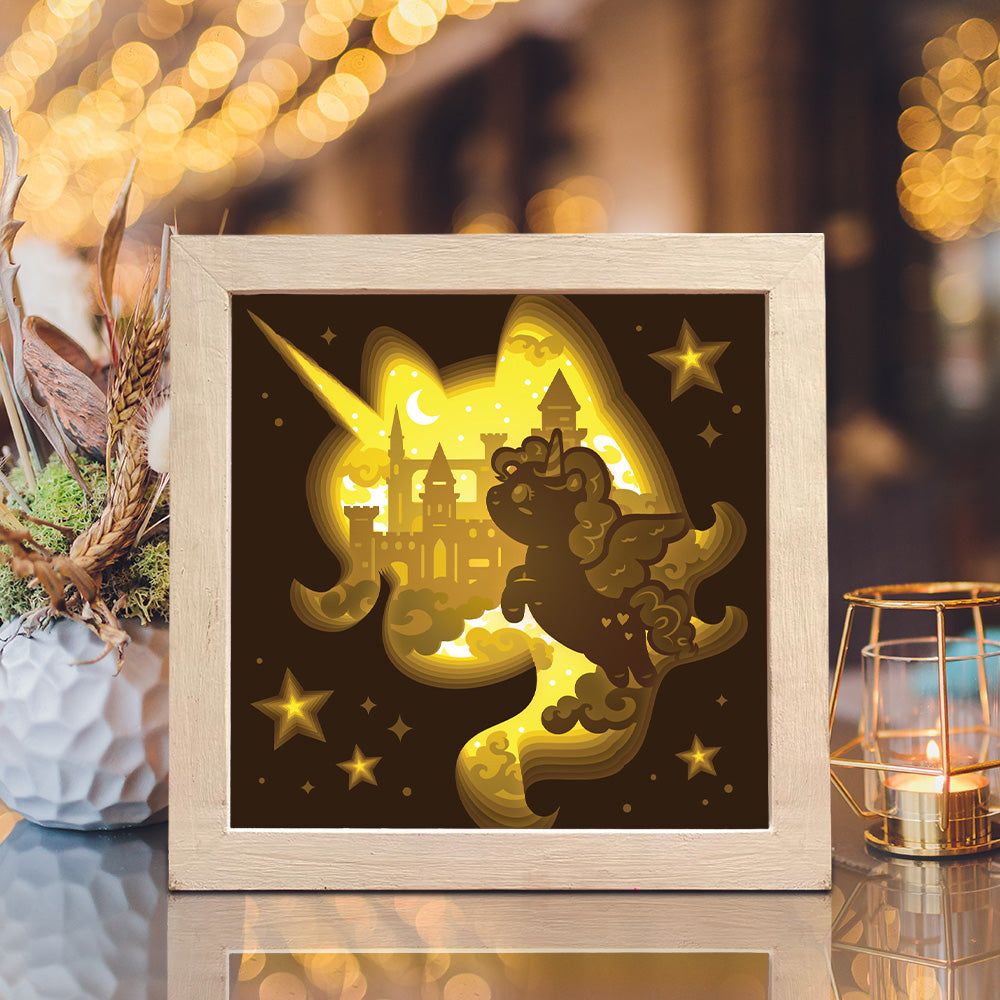 Fairytale Unicorn – 3D Lightbox SVG File for Cricut & Silhouette