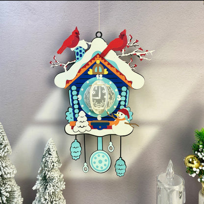 Pendulum Clock - 3D Christmas Lantern File - Cricut File  - VEKTOR KRAFT