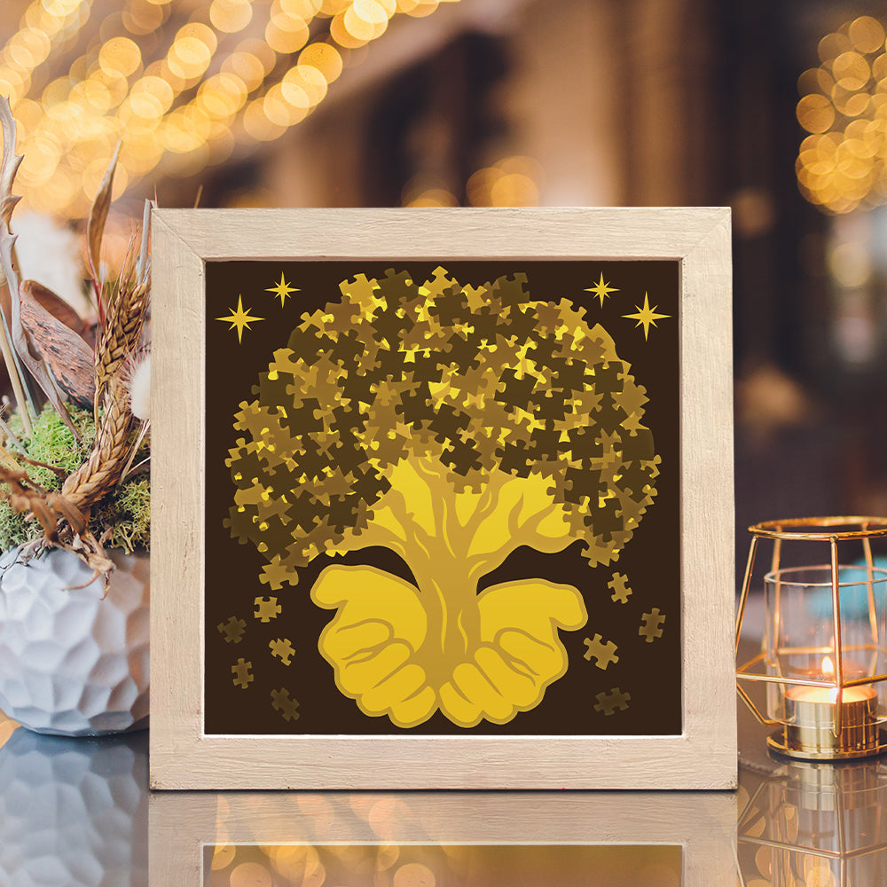 Autism 2 – 3D Lightbox SVG File for Cricut & Silhouette