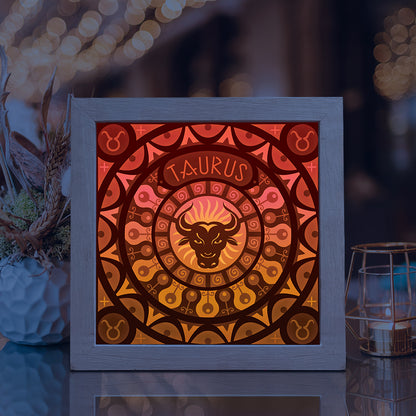 Taurus – 3D Lightbox SVG File for Cricut & Silhouette