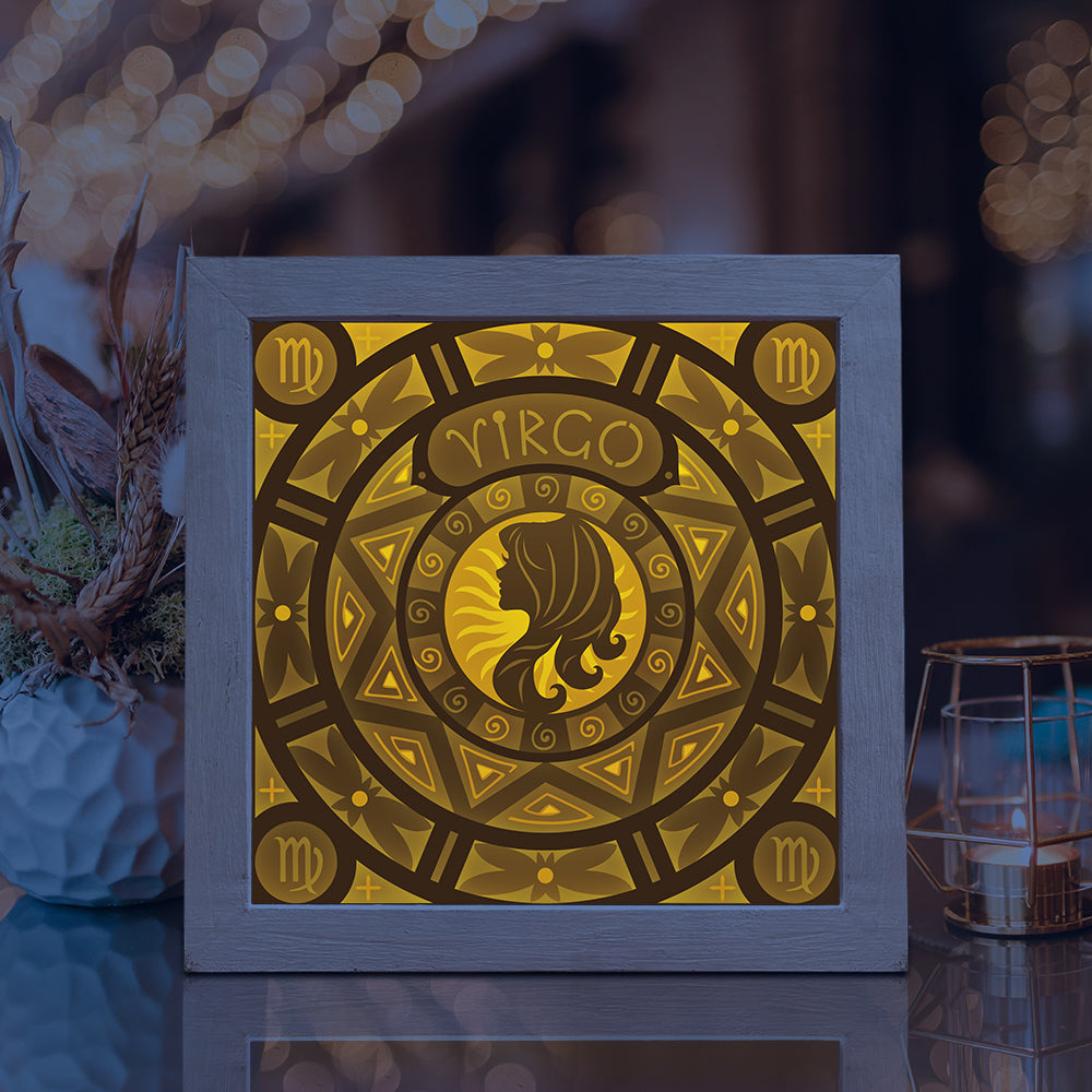 Virgo – 3D Lightbox SVG File for Cricut & Silhouette