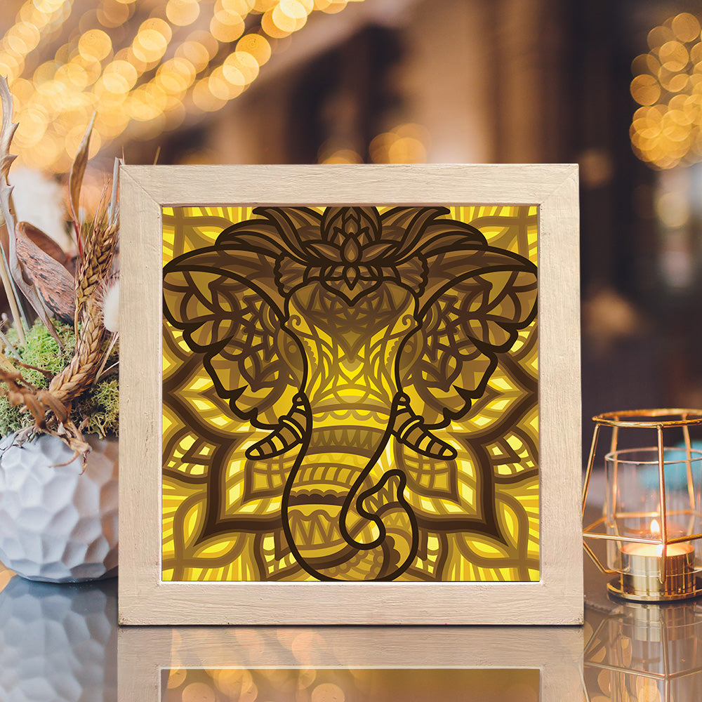Elephant 2 – 3D Lightbox SVG File for Cricut & Silhouette