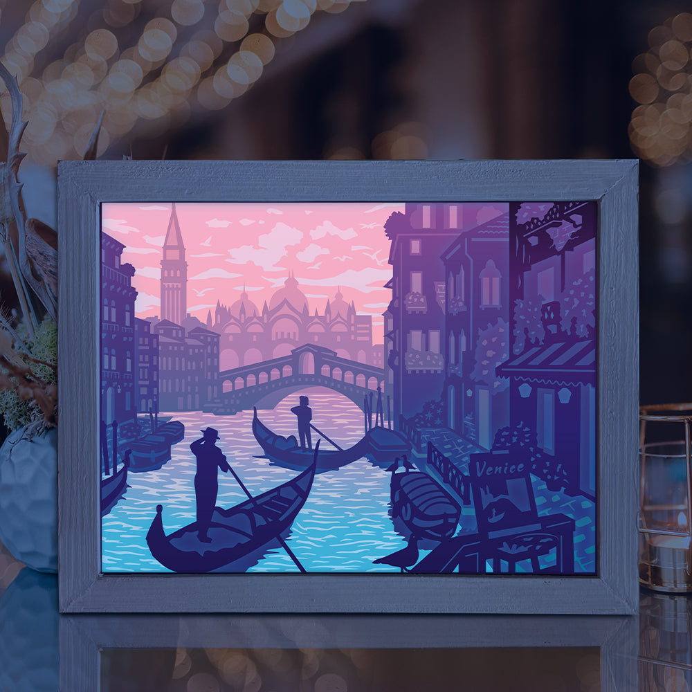 Venice – 3D Lightbox SVG File for Cricut & Silhouette