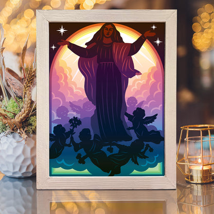 Assumption of Mary – 3D Lightbox SVG File for Cricut & Silhouette