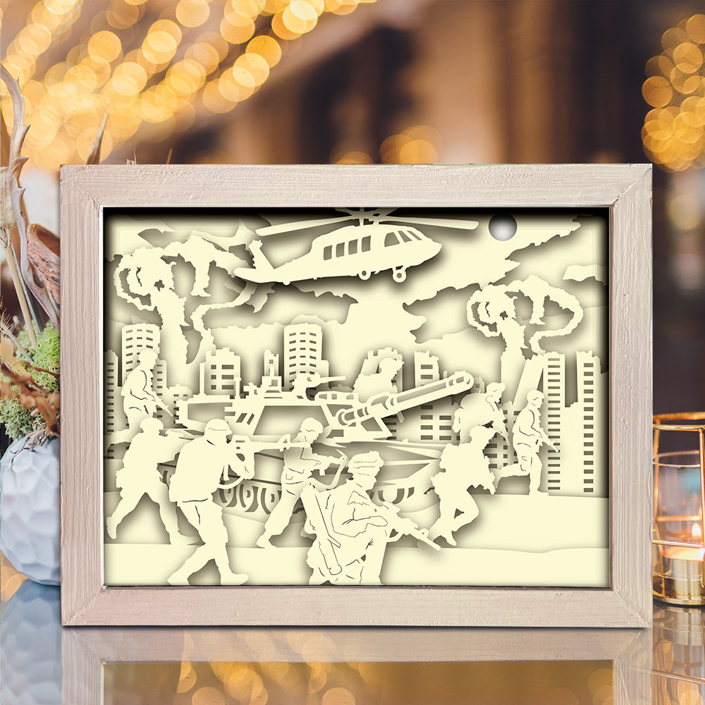 US Army – 3D Lightbox SVG File for Cricut & Silhouette