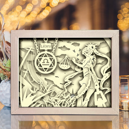 Zodiac Libra – 3D Lightbox SVG File for Cricut & Silhouette