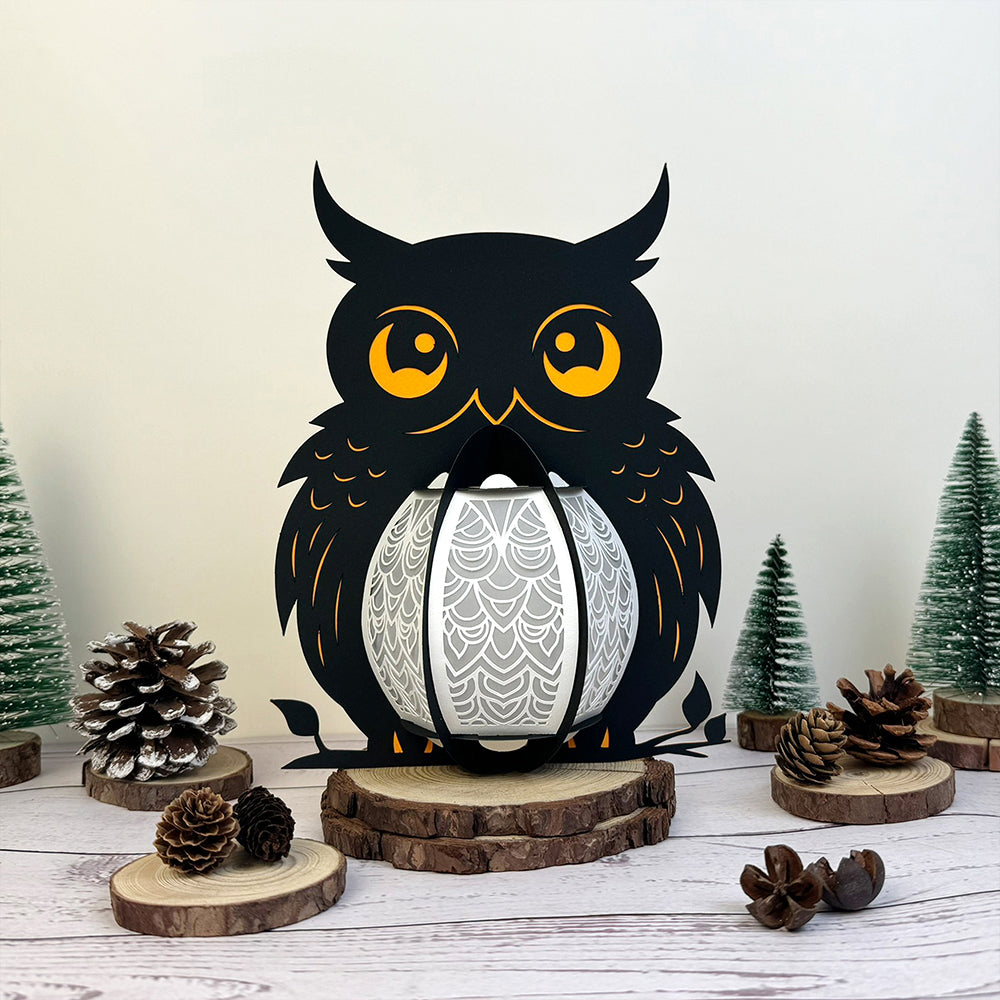 Owl - 3D Halloween Paper Lantern File - Cricut File  - VEKTOR KRAFT