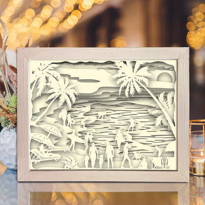 Seaside 2 – 3D Lightbox SVG File for Cricut & Silhouette