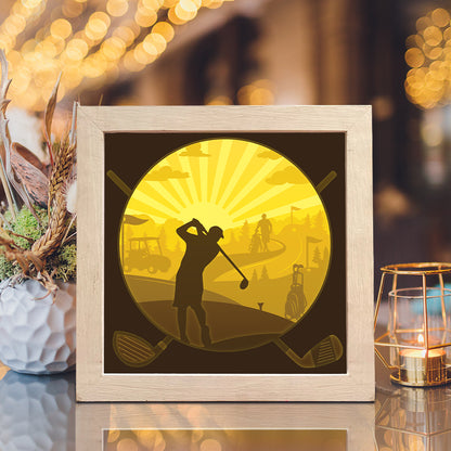 Golf 1 – 3D Lightbox SVG File for Cricut & Silhouette