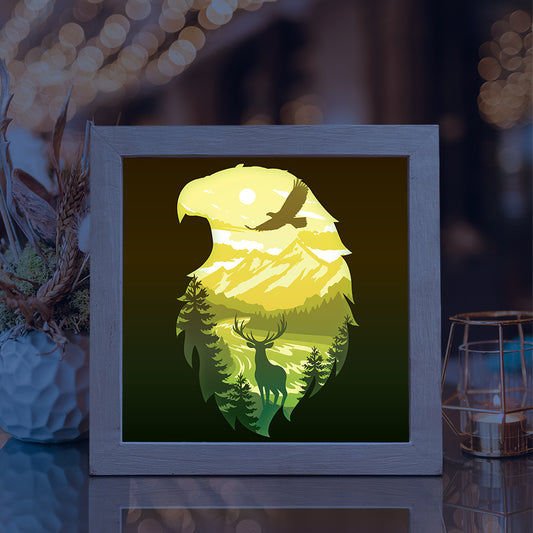 Spirit Of The Forest Square – 3D Lightbox SVG File for Cricut & Silhouette