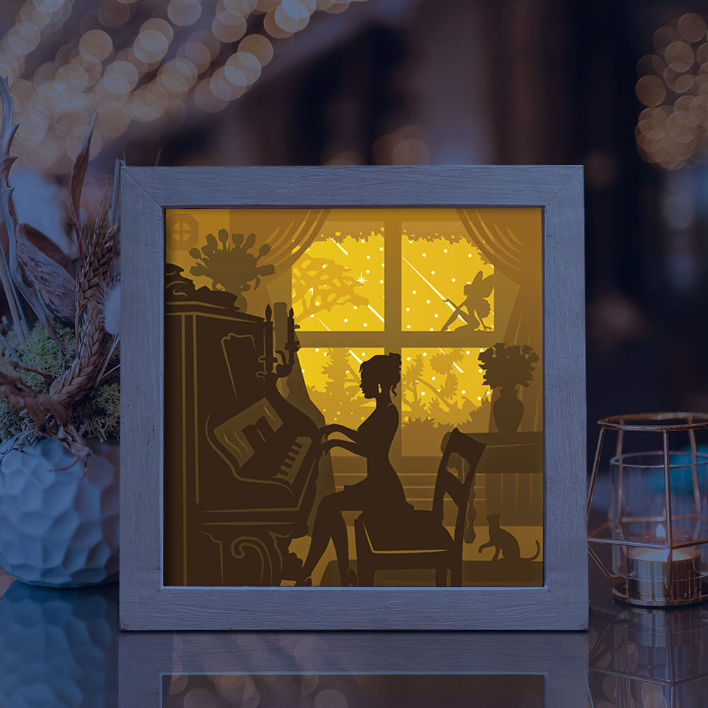 Piano 1 – 3D Lightbox SVG File for Cricut & Silhouette