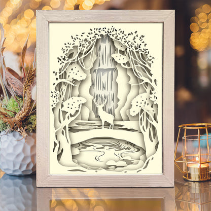 Waterfall – 3D Lightbox SVG File for Cricut & Silhouette