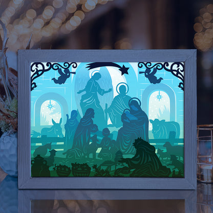 Christmas Nativity – 3D Lightbox SVG File for Cricut & Silhouette