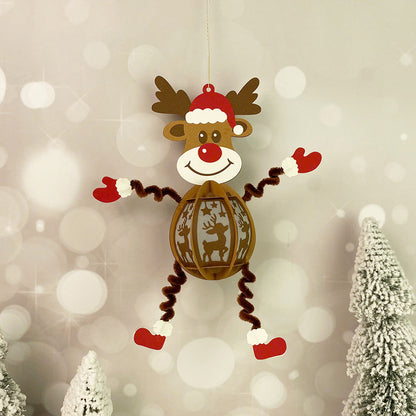 Reindeer Hanging – 3D Lantern SVG File for Cricut & Silhouette
