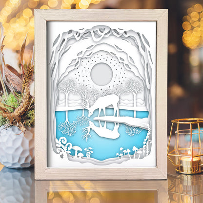 Deer 5 – 3D Lightbox SVG File for Cricut & Silhouette