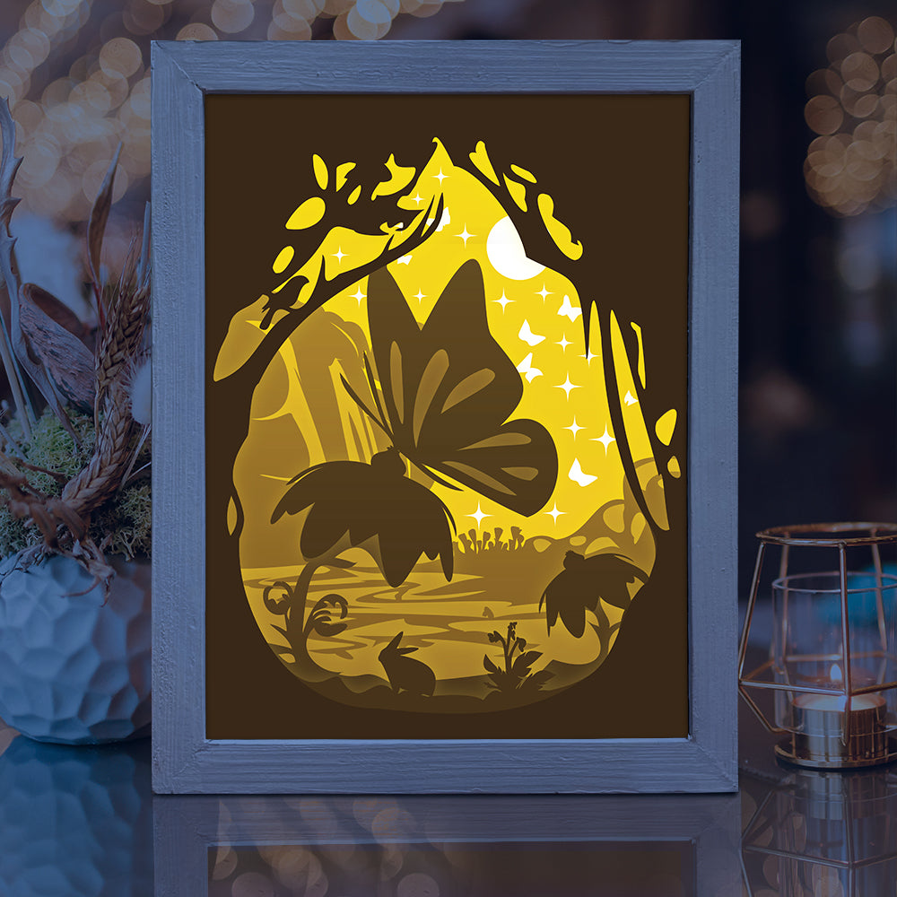 Simplified Butterfly – 3D Lightbox SVG File for Cricut & Silhouette